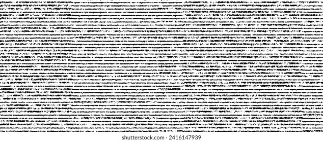 Textura de tela vectorial. Textura angustiada de tejido. Borde de fondo. Ilustración del vector de medio tono abstracto. Superposición para crear un efecto interesante y profundidad. Negro aislado en blanco. EPS10.