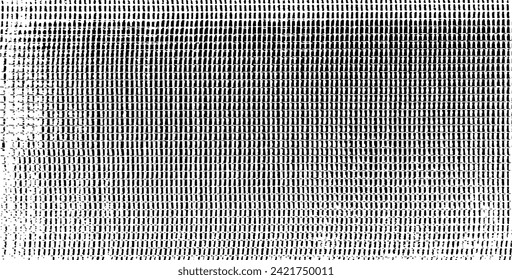 Vector fabric texture. Distressed texture of weaving fabric. Grunge background. Abstract halftone vector illustration. Overlay to create interesting effect and depth. Black isolated on white. EPS10.