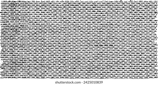 Vector fabric texture. Distressed texture of weaving fabric. Grunge background. Abstract halftone vector illustration. Overlay to create interesting effect and depth. Black isolated on white. EPS10.