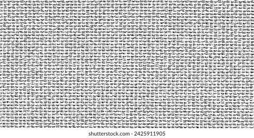 Vector fabric texture. Distressed texture of weaving fabric. Grunge background. Abstract halftone vector illustration. Overlay to create interesting effect and depth. Black isolated on white. EPS10.