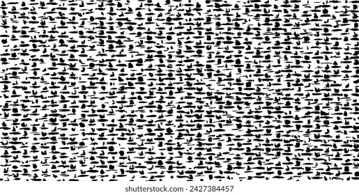Vector fabric texture. Distressed texture of weaving fabric. Grunge background. Abstract halftone vector illustration. Overlay to create interesting effect and depth. Black isolated on white. EPS10.