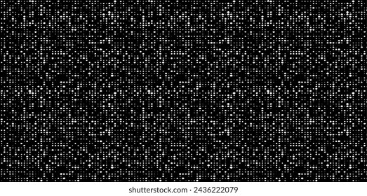 Textura de tela vectorial. Textura angustiada de tejido. Fondo grunge. Ilustración abstracta del vector del semitono. Superposición para crear un efecto y una profundidad interesantes. Negro aislado sobre blanco. EPS10.