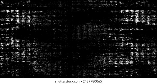 Textura de tela vectorial. Textura angustiada de tejido. Fondo grunge. Ilustración abstracta del vector del semitono. Superposición para crear un efecto y una profundidad interesantes. Negro aislado sobre blanco. EPS10.