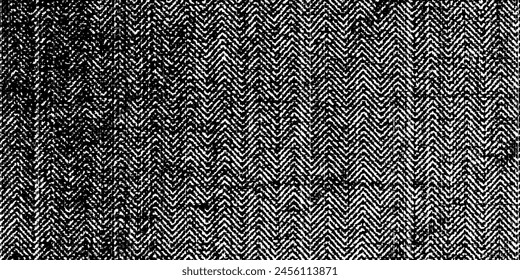 Vector fabric texture. Distressed texture of weaving fabric. Grunge background. Abstract halftone vector illustration. Overlay to create interesting effect and depth. Black isolated on white.
