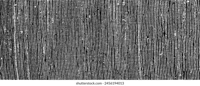 Vector fabric texture. Distressed texture of weaving fabric. Grunge background. Abstract halftone vector illustration. Overlay to create interesting effect and depth. Black isolated on white. EPS10.