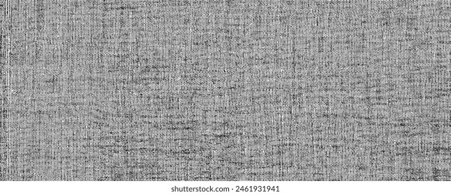 Vector fabric texture. Distressed texture of weaving fabric. Grunge background. Abstract halftone vector illustration. Overlay to create interesting effect and depth. Black isolated on white. EPS10.