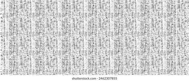 Textura de tela de Vector. Textura angustiada de tejido. Fondo grunge. Abstractas Ilustración vectorial de semitonos. Superposición para crear un efecto y una profundidad interesantes. Negro aislado sobre blanco. EPS10.