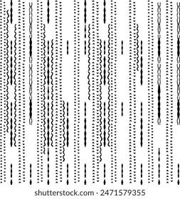 Textura de tela de Vector. Textura angustiada de tejido. Fondo grunge. Abstractas Ilustración vectorial de semitonos. Superposición para crear un efecto y una profundidad interesantes. Negro aislado sobre blanco. EPS10.