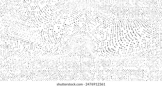 Textura de tela de Vector. Textura angustiada de tejido. Fondo grunge. Abstractas Ilustración vectorial de semitonos. Superposición para crear un efecto y una profundidad interesantes.