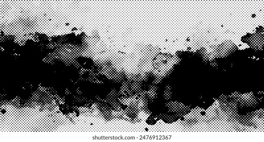 Vector fabric texture. Distressed texture of weaving fabric. Grunge background. Abstract halftone vector illustration. Overlay to create interesting effect and depth.