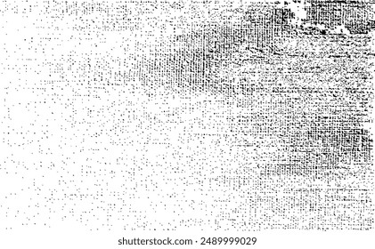 Vector fabric texture. Distressed texture of weaving fabric. Grunge background. Abstract halftone vector illustration. Overlay to create interesting effect and depth. Black isolated on white. EPS10.