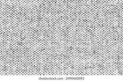 Vector fabric texture. Distressed texture of weaving fabric. Grunge background. Abstract halftone vector illustration. Overlay to create interesting effect and depth. Black isolated on white. EPS10.