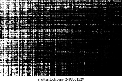 Vector fabric texture. Distressed texture of weaving fabric. Grunge background. Abstract halftone vector illustration. Overlay to create interesting effect and depth. Black isolated on white. EPS10.