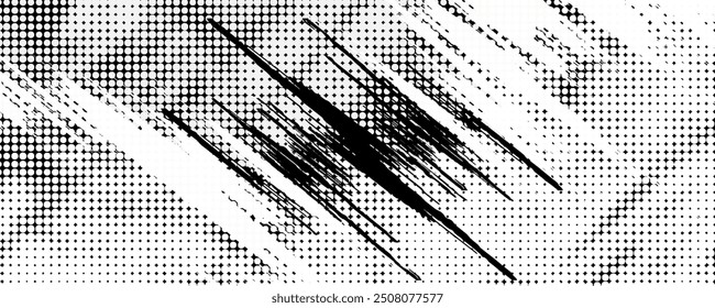 Vector fabric texture. Distressed texture of weaving fabric. Grunge background. Abstract halftone vector illustration