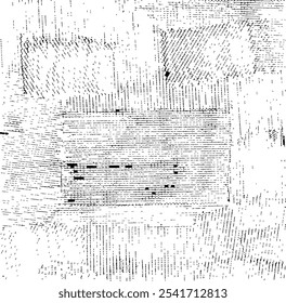 Textura de tecido vetorial. Textura angustiada do tecido de tecelagem. Fundo grunge. Ilustração de vetor de meio-tom abstrato. Sobreposição para criar efeito e profundidade interessantes. Preto isolado no branco. EPS10