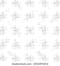 Vector fabric texture. Distressed texture of weaving fabric. Grunge background. Abstract halftone vector illustration. Overlay to create interesting effect and depth. Black isolated on white. EPS10.