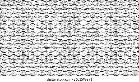 Vector fabric texture. Distressed texture of weaving fabric. Grunge background. Abstract halftone vector illustration. Overlay to create interesting effect and depth. Black isolated on white. EPS10.