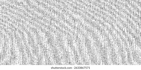 Vector fabric texture. Distressed texture of weaving fabric. Grunge background. Abstract halftone vector illustration. Overlay to create interesting effect and depth. Black isolated on white. EPS10.