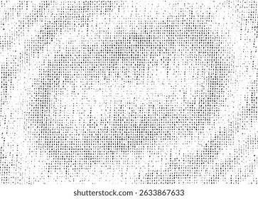 Vector fabric texture. Distressed texture of weaving fabric. Grunge background. Abstract halftone vector illustration. Overlay to create interesting effect and depth. Black isolated on white. EPS10.