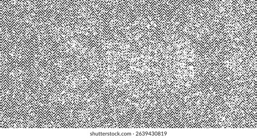 Vector fabric texture. Distressed texture of weaving fabric. Grunge background. Abstract halftone vector illustration. Overlay to create interesting effect and depth. Black isolated on white