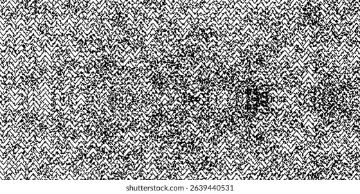Vector fabric texture. Distressed texture of weaving fabric. Grunge background. Abstract halftone vector illustration. Overlay to create interesting effect and depth. Black isolated on white. EPS10.