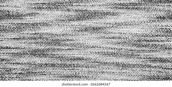 Vector fabric texture. Distressed texture of weaving fabric. Grunge background. Abstract halftone vector illustration. Overlay to create interesting effect and depth. Black isolated on white. EPS10.