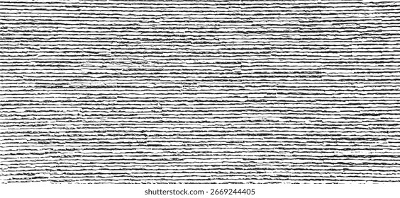 Textura de tecido vetorial. Textura angustiada do tecido de tecelagem. Fundo grunge. Ilustração de vetor de meio-tom abstrato. Sobreposição para criar efeito e profundidade interessantes. Preto isolado no branco. EPS10