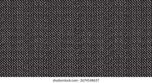 Textura de tela de Vector. Textura angustiada de tejido. Fondo de Grunge. Abstractas Ilustración vectorial de semitono. Superposición para crear un efecto y una profundidad interesantes. Negro aislado en blanco. EPS10.