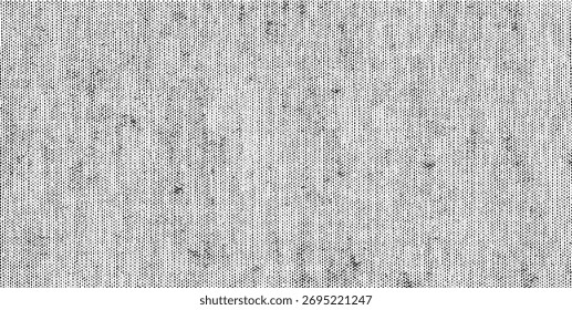 Vector fabric texture. Distressed texture of weaving fabric. Grunge background. Abstract halftone vector illustration. Overlay to create interesting effect and depth. Black isolated on white. EPS10.