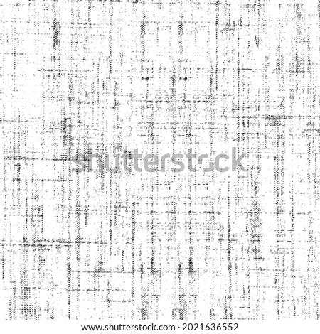 Vector fabric texture. Distressed texture of weaving fabric. Grunge background. Abstract halftone vector illustration. Overlay to create interesting effect and depth. Black isolated on white. EPS10.