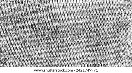 Vector fabric texture. Distressed texture of weaving fabric. Grunge background. Abstract halftone vector illustration. Overlay to create interesting effect and depth. Black isolated on white. EPS10.
