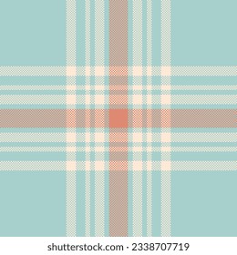 Vector fabric texture of tartan background plaid with a pattern textile check seamless in light and antique white colors.