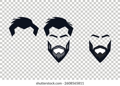 Vector face Art isolated transparent background