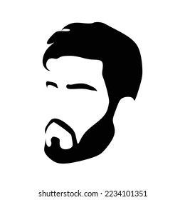Vektor-Gesicht und Barber-Gesicht-Logo und Männersalon-Logo, VNG-Schwarz-Weiß-Design 