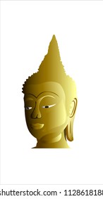 Vector face Buddha statue