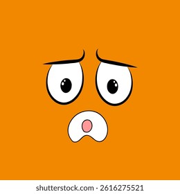 Vector face cartoon includes eye smile and expression emoji sad icon funny mouth flat doodle cute fun element happy emoticon facial glasses vintage comic graphic set humor joy kawaii angry people 