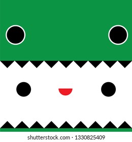 Vector face cube emoticon