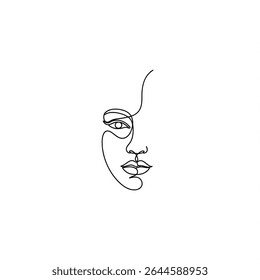 vector of a face girl