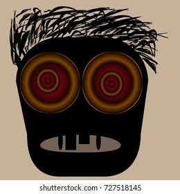 Vector face in Halloween concept.