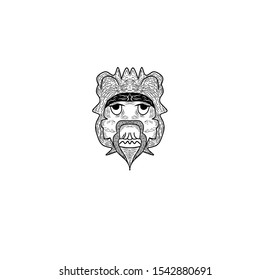 vector face head abstract art