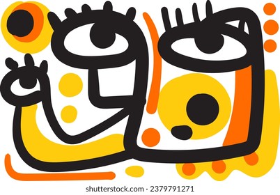 vector face with intricate patterns and textures.