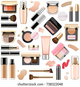 Vector Face Makeup Cosmetics