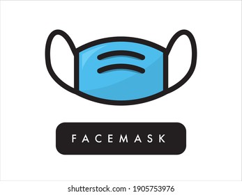 Vector face mask Icon Illustration