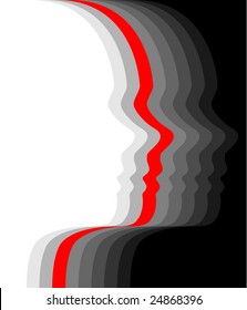vector face silhouette