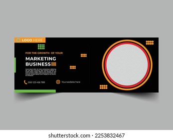 Vector facebook cover and business marketing template design