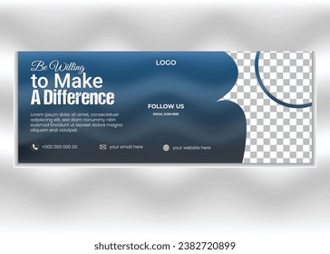 vector facebook cover design template with dark blue color background. black friday facebook cover design template.