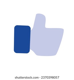 Vector facebook like icon on white background.