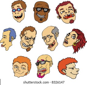 vector faces