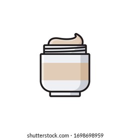 vector facial cream illustration flat design icon outline
