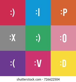 Vector of facial expression emoticon